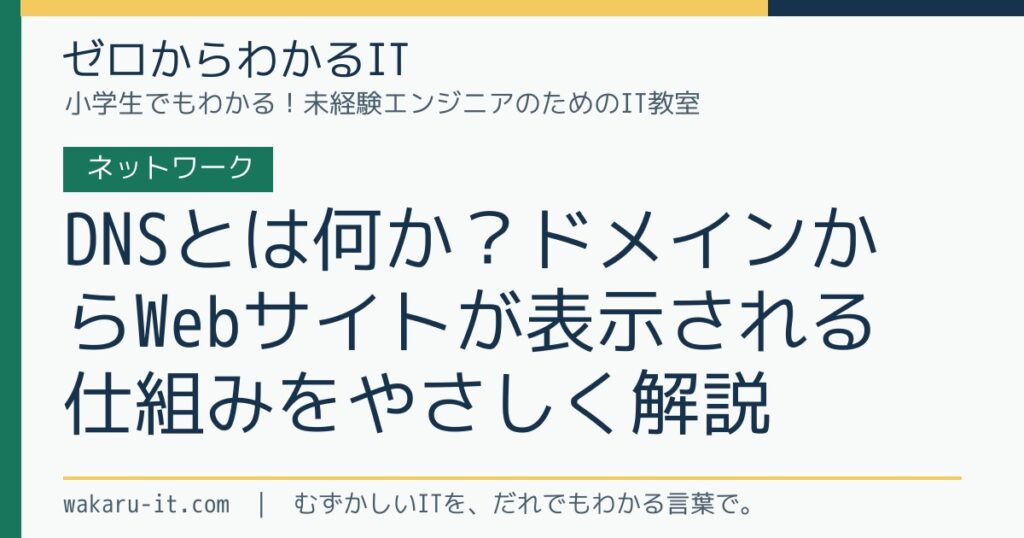 DNSとは何か？ドメインからWebサイトが表示される仕組みをやさしく解説のサムネイル
