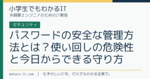 パスワードの安全な管理方法とは？使い回しの危険性と今日からできる守り方のサムネイル