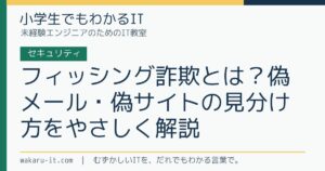 フィッシング詐欺とは？偽メール・偽サイトの見分け方をやさしく解説のサムネイル