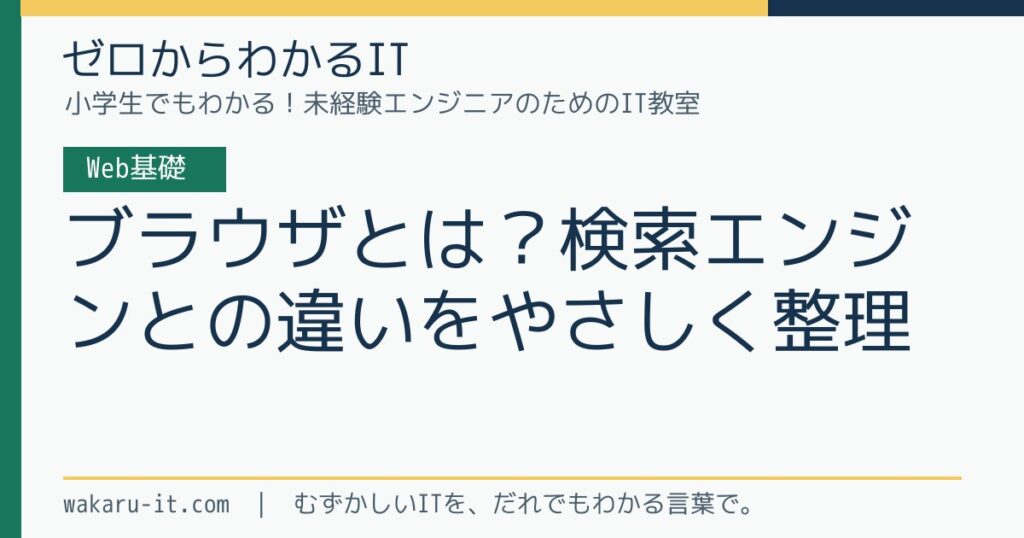 ブラウザとは？検索エンジンとの違いをやさしく整理のサムネイル