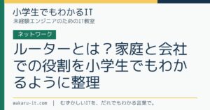 ルーターとは？家庭と会社での役割を小学生でもわかるように整理のサムネイル