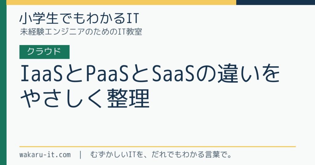 IaaSとPaaSとSaaSの違いをやさしく整理のサムネイル