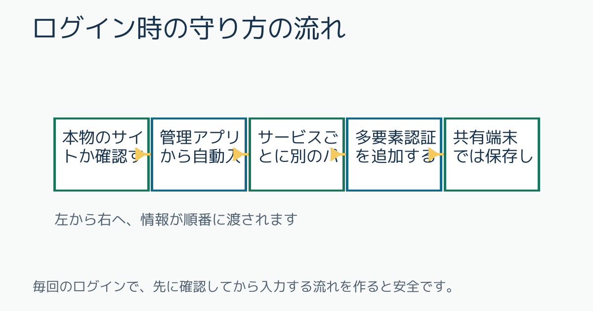 ログイン時の守り方の流れ