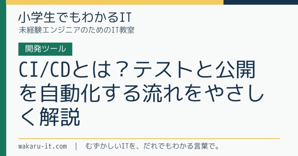 CI/CDとは？テストと公開を自動化する流れをやさしく解説のサムネイル