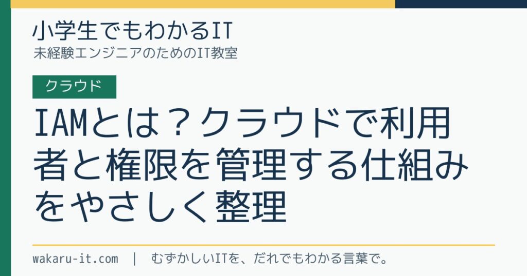 IAMとは？クラウドで利用者と権限を管理する仕組みをやさしく整理のサムネイル